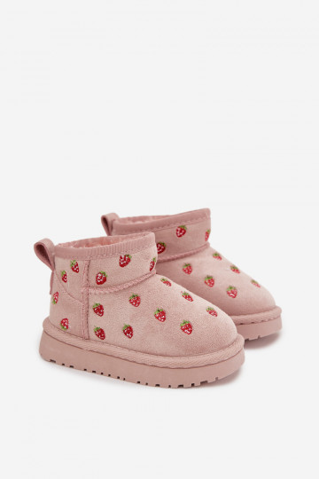 Kinder-Schneestiefel mit Schmetterlingen in rosa Gracina 2