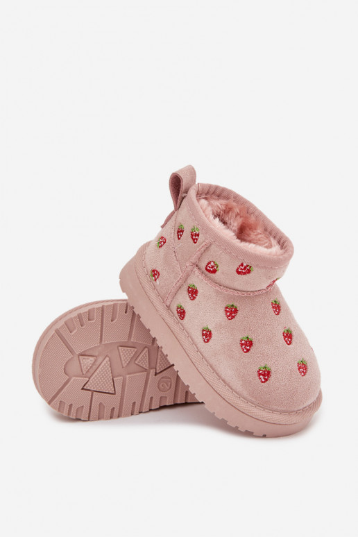 Kinder-Schneestiefel mit Schmetterlingen in rosa Gracina