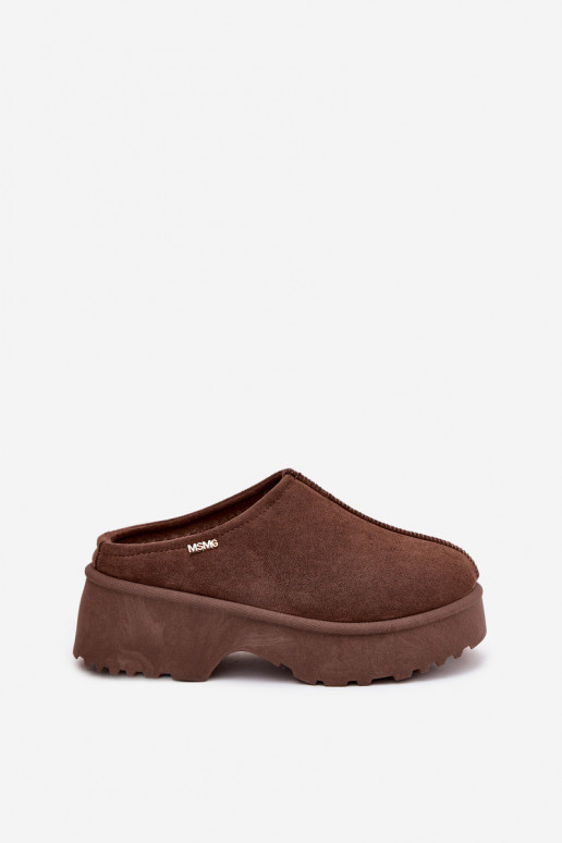 Schneestiefel Damentief mit einer Plattform braune Farbe Yrenna