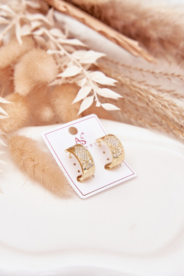 mit stilvollen Detailsi Feminin Stal Chirurgiczna mit blitzenden Augen goldene Farbe