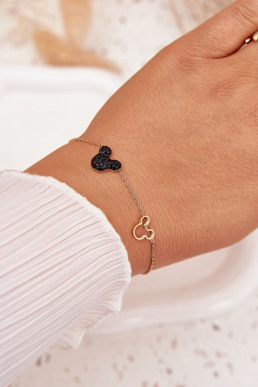 Ein Armband aus Edelstahl Es mussus Miki goldene Farbe