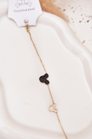 Ein Armband aus Edelstahl Es mussus Miki goldene Farbe 2