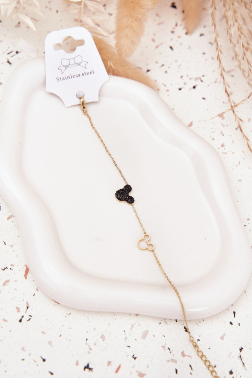 Ein Armband aus Edelstahl Es mussus Miki goldene Farbe