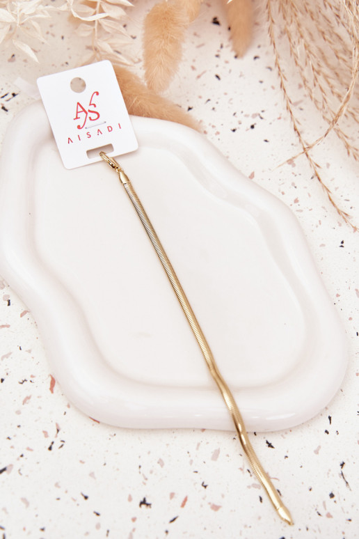 Ein Armband Schlange Aus Chirurgenstahl goldene Farbe