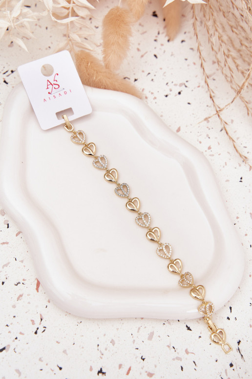 Ein Armband Aus Chirurgenstahl mit blitzenden Augen goldene Farbe