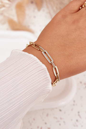 Ein Armband Feminin mit Ketten Aus Chirurgenstahl goldene Farbe