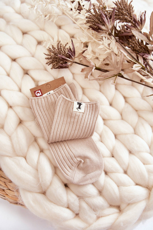 Damensocken ohne Druck Beige