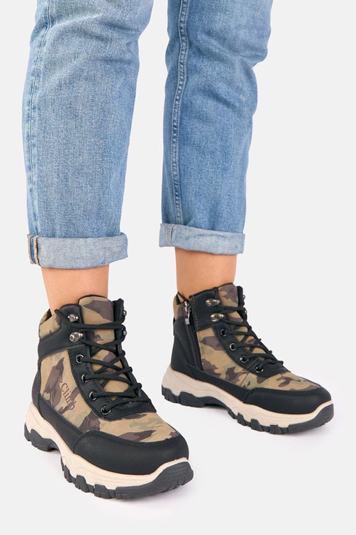 Louie schwarze Plateau-Boots mit...