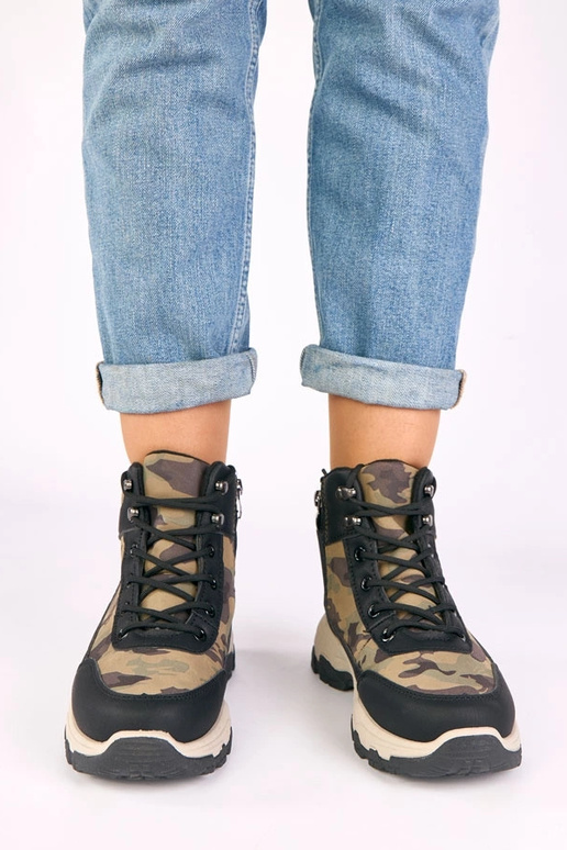 Louie schwarze Plateau-Boots mit...