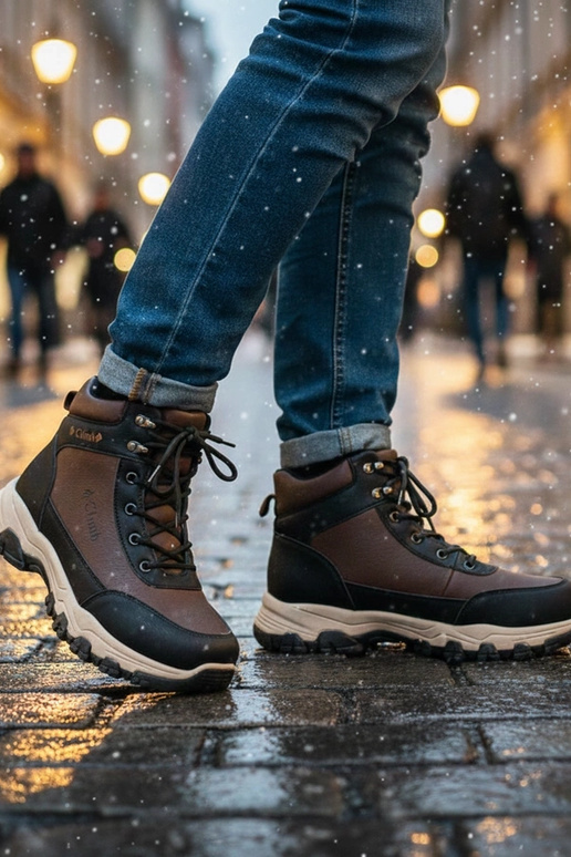 Pedro braune Herren-Boots mit warmem...