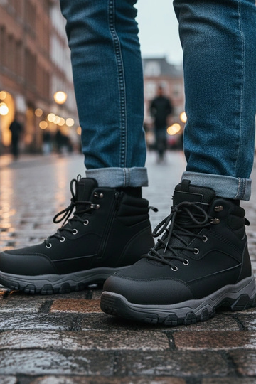 Ryan schwarze Herren-Boots