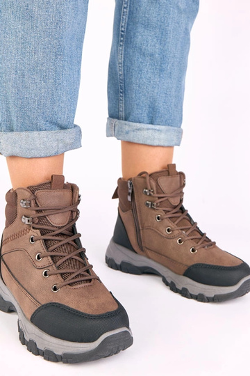 Briana braune Plateau-Boots