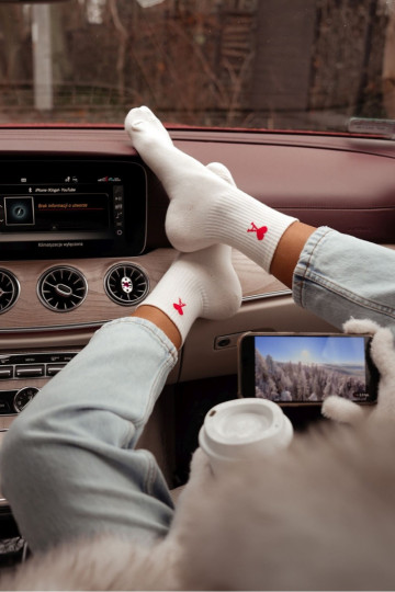 Socken Feminin Amor elfenbeinfarbe