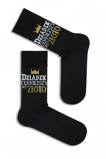 Herrensocken Dziadek Cenniejszy Niż Gold und SchZuarz