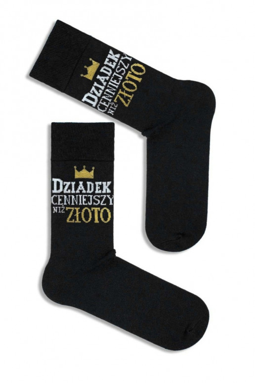 Herrensocken Dziadek Cenniejszy Niż Gold und SchZuarz