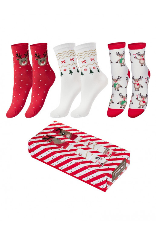 Aufstellen ŚZuiątecznych Skarpet IN Pudełku 3 Paare