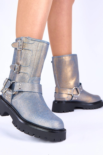 Blaue Stiefel mit... 2