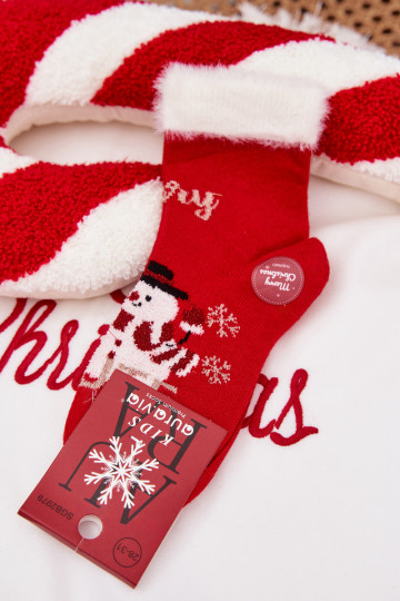 INeihnachtssocken Kindisch mit Pelzmantel I BałZuanem INełna Alpaka rote Farbe 2