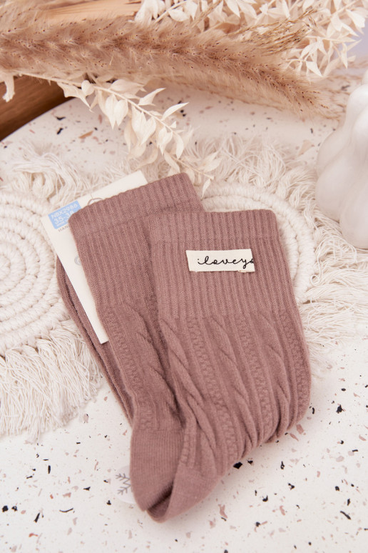 Zuarm Socken Feminin Mit INilna braune Farbe