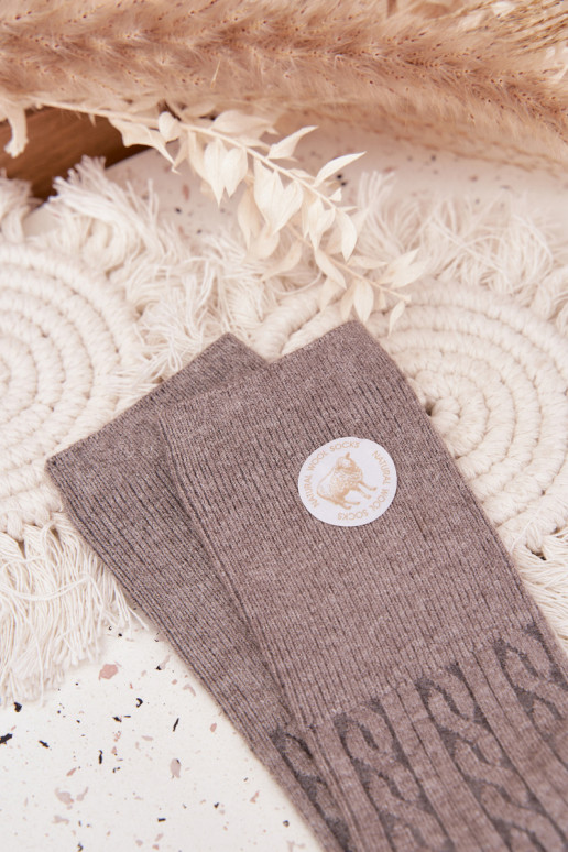 Długie INełniane Socken Feminin graue Farbe