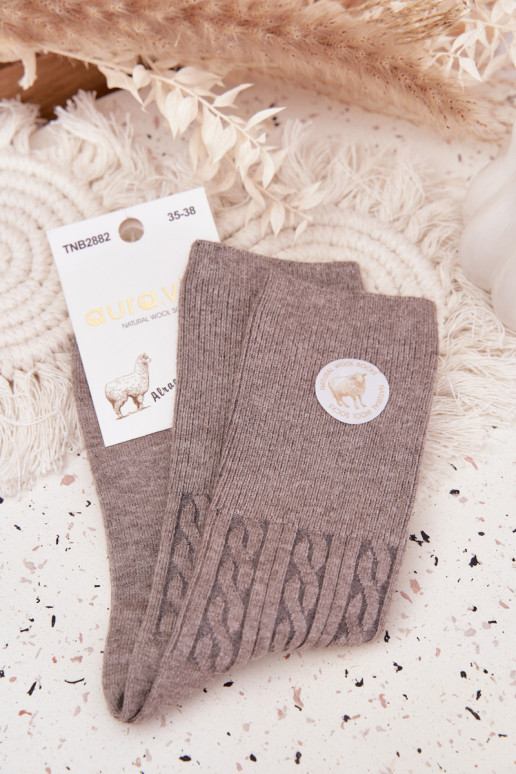 Długie INełniane Socken Feminin graue Farbe