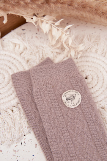 Socken Feminin INełniane graue Farbe