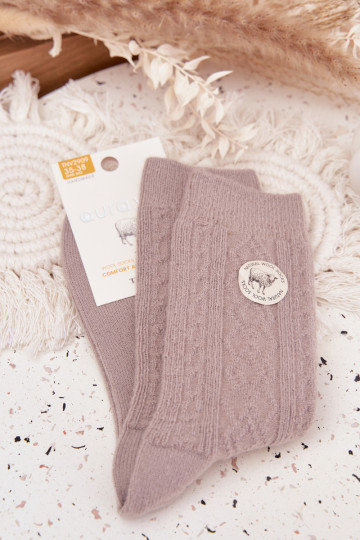 Socken Feminin INełniane graue Farbe 2