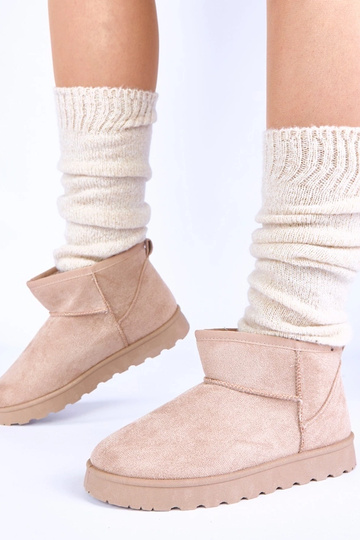 Sandfarbene Schneestiefel... 2