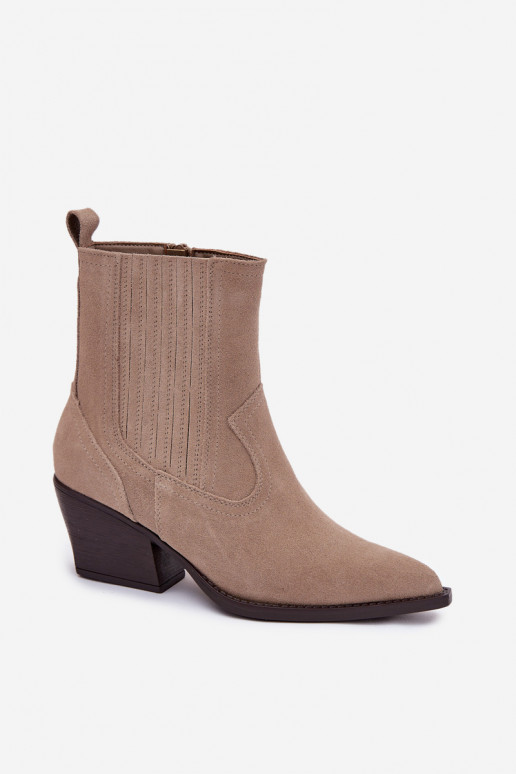 INildlederschuhe CoZuboy-Stil Feminin mit Absätzen sich Zuarm laufen Beige Dylira