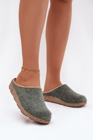 Schuhe hausgemacht Hausschuhe Feminin Inblu ED000031 grüne Farbe 2