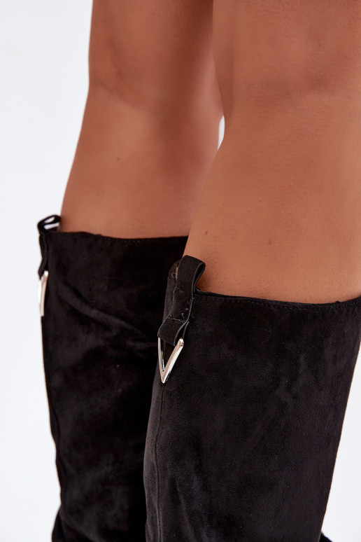 INarme Stiefel Ein überzeugendes Stilvollll Mit gekräuseltem Oberteil schZuarze Farbe Ilvessa