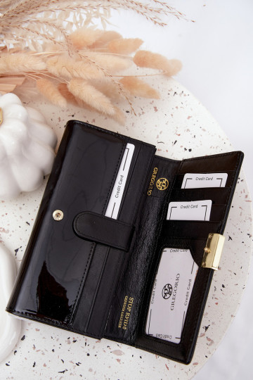 lackiert DamenbrieftascheDrobinkami schZuarze Farbe Selavie 2