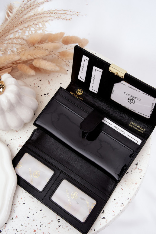 lackiert DamenbrieftascheDrobinkami schZuarze Farbe Selavie