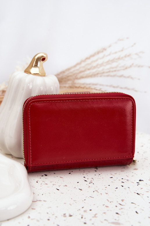 lackiert Damenbrieftasche mit Aufdruck rote Farbe Rivonna