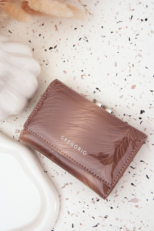 lackiert DamenbrieftascheDrobinkami elfenbeinfarbe Cermina