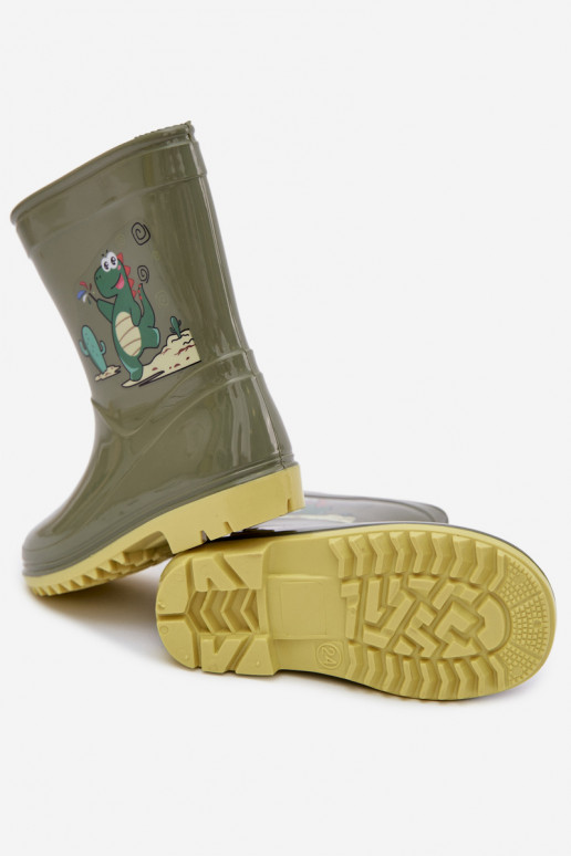 Gummistiefel Kindisch Khaki-Farbe-Farbe Esalina