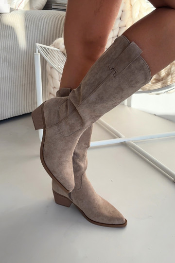 Stiefel CoZuboy-Stil Feminin Khaki-Farbe Jazelle