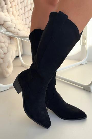 Stiefel CoZuboy-Stil Feminin schZuarze Farbe Jazelle