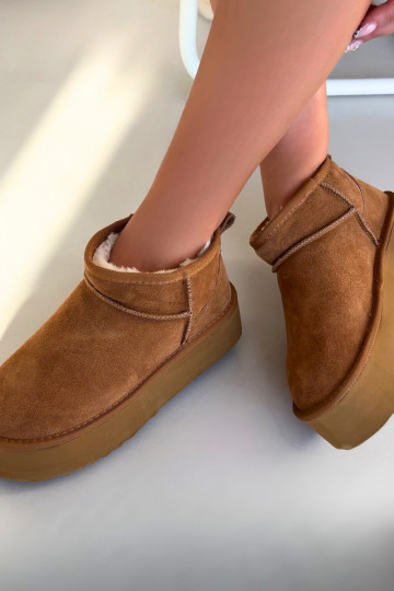 Schneestiefel FemininErmöglichtturalnego aus INildlederu braune Farbe Es mussirene 2