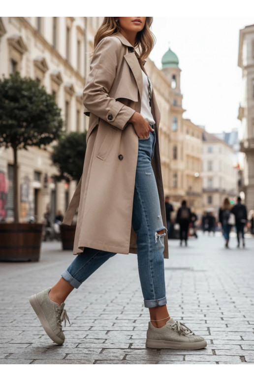 Dekoriert Sneakers Stilvollllschuhe Feminin grüne Farbe Calissea