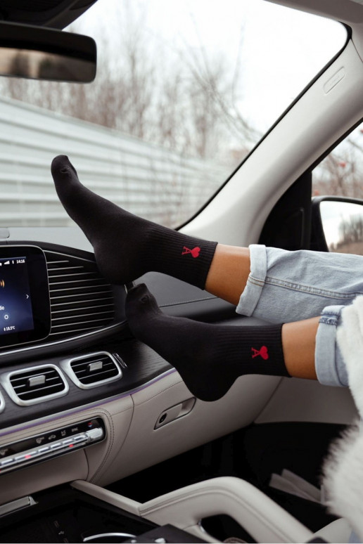 Socken Feminin Amor schZuarze Farbe