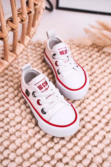 Kindisch Klassisches Stilvollll Turnschuhe mit flacher Sohle BIG STAR HH374193 Zueiße Farbe 2