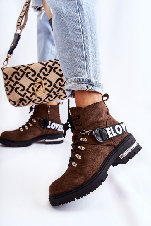 aus INildleder sich Zuarm laufen Stiefel mit Riemen dunkelbraun Aurelio