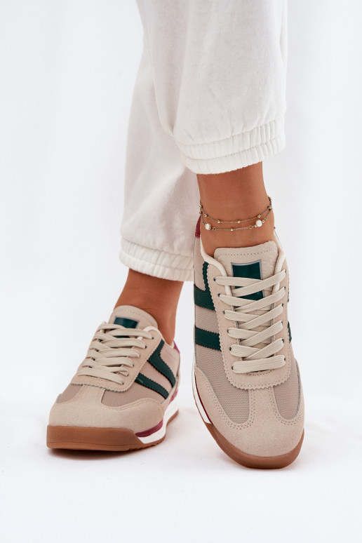 Niedrig Sneakers Stilvollllschuhe Feminin Beige Rulaana