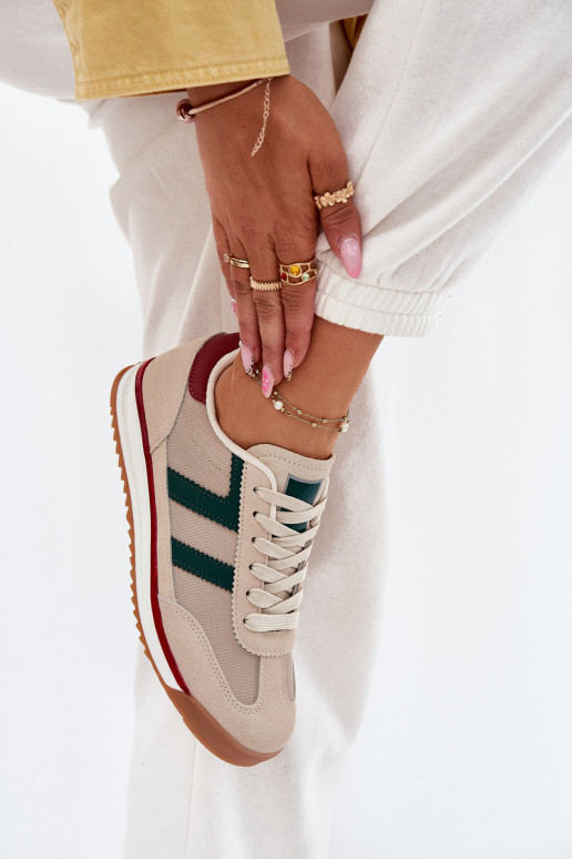 Niedrig Sneakers Stilvollllschuhe Feminin Beige Rulaana