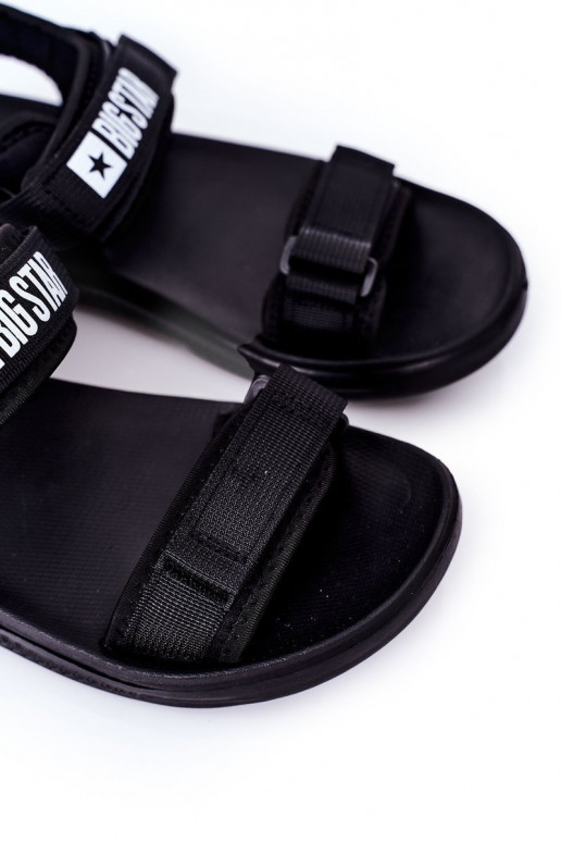 Sportlicher Stil Männlich Sandalen Big Star HH174842 schZuarze Farbe