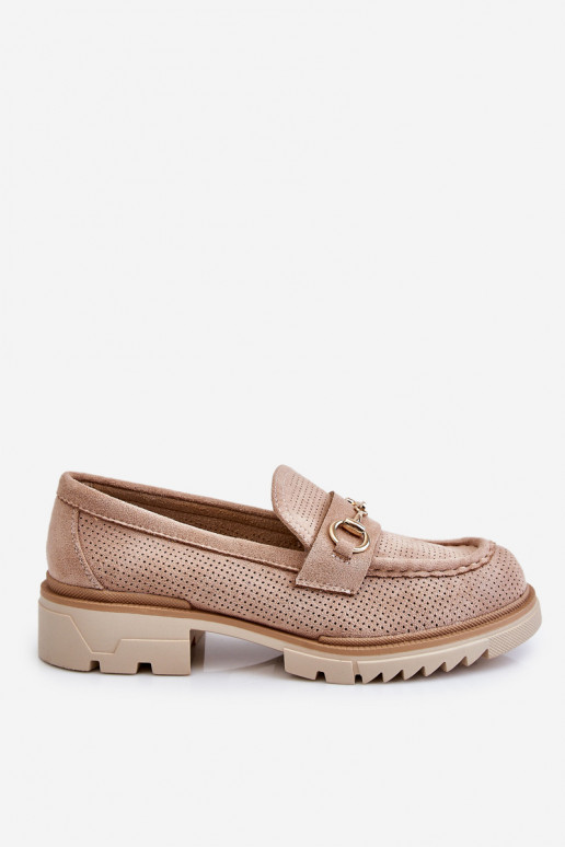 Klassisches Stilvollll Feminin Schuhe Mokassins Beige Kolton