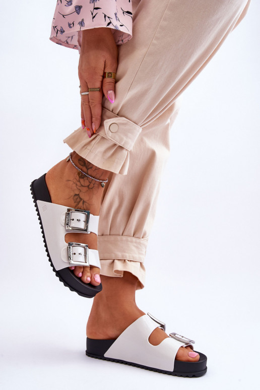 Feminin Hausschuhe Glatt ZAXY HH285159 Zueiße Farbe