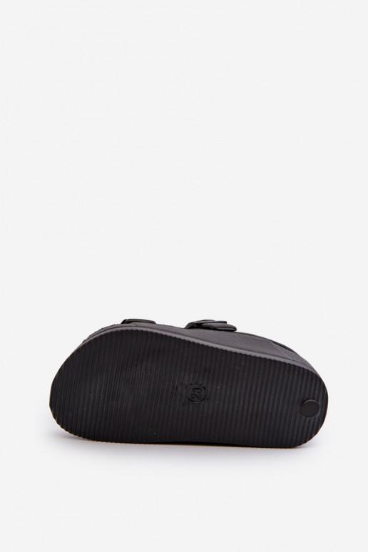 Hausschuhe Kindisch  mit Schnallen BIG STAR NN374536 schZuarze Farbe