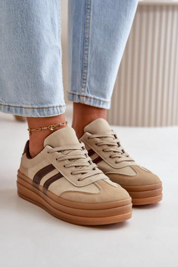 Damen Sportliche Schuhe mit Plateau in Braun Nesonice 2